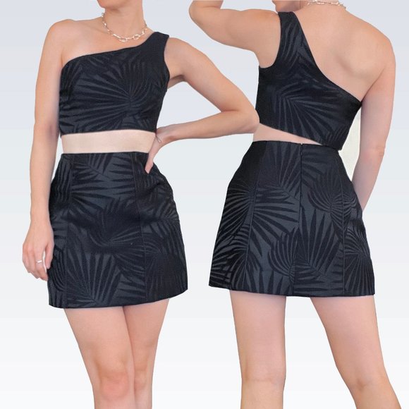 Significant Other • Camille satin jacquard matching‎ palm leaf set - Picture 1 of 10